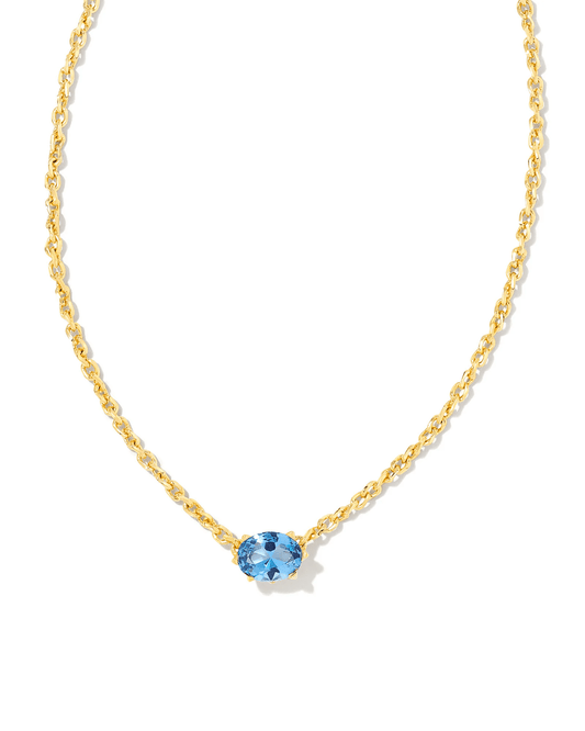 Kendra Scott Women - Accessories - Earrings Cailin Gold Pendant Necklace in Blue Violet Crystal | Kendra Scott
