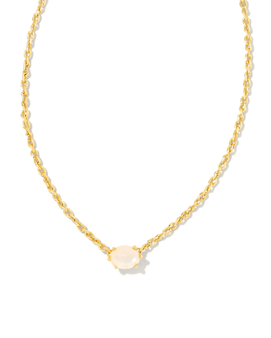 Kendra Scott Women - Accessories - Earrings Cailin Gold Pendant Necklace in Champagne Opal Crystal | Kendra Scott