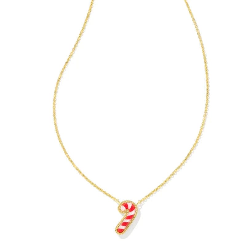 Kendra Scott Women - Accessories - Earrings Candy Cane Gold Short Pendant Necklace in Ivory Mother-of-Pearl | Kendra Scott