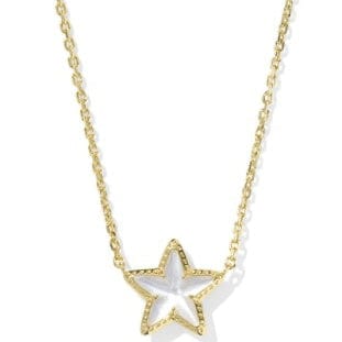 Kendra Scott Women - Accessories - Earrings Cassidy Gold Short Pendant Necklace Ivory MOP| Kendra Scott