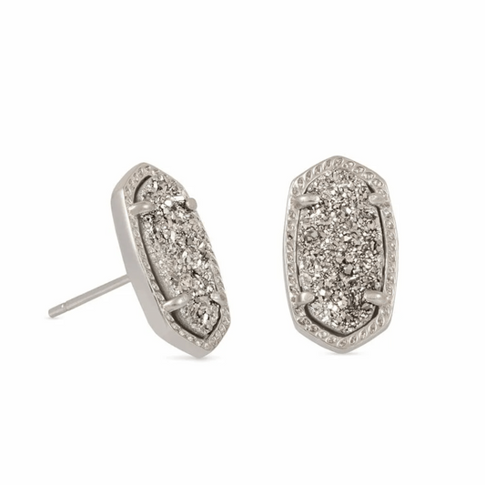 Kendra Scott Women - Accessories - Earrings Copy of Ellie Stud Earrings Rhodium Platinum Drusy | Kendra Scott