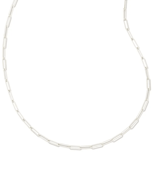 Kendra Scott Women - Accessories - Earrings Courtney Paperclip Necklace in Silver | Kendra Scott