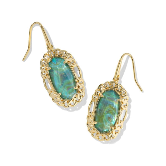 Kendra Scott Women - Accessories - Earrings Dani Figaro Frame Drop Gold Deep Aqua Illusion| Kendra Scott