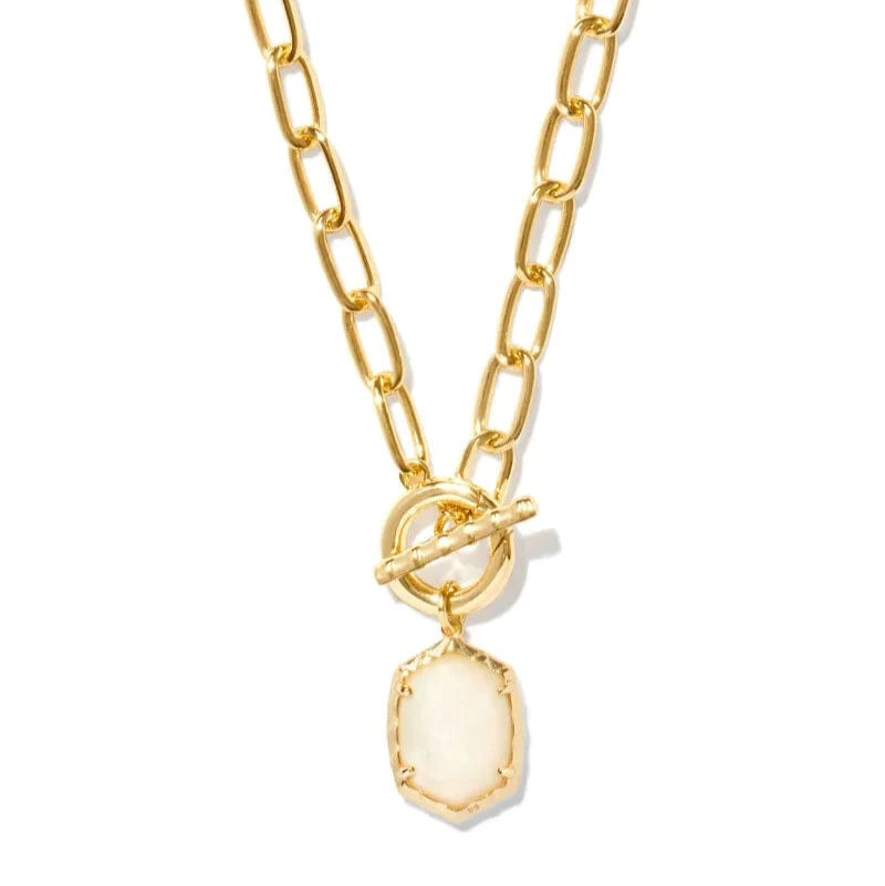 Kendra Scott Women - Accessories - Earrings Daphne Convertible Gold Link and Chain Necklace in Ivory  | Kendra Scott