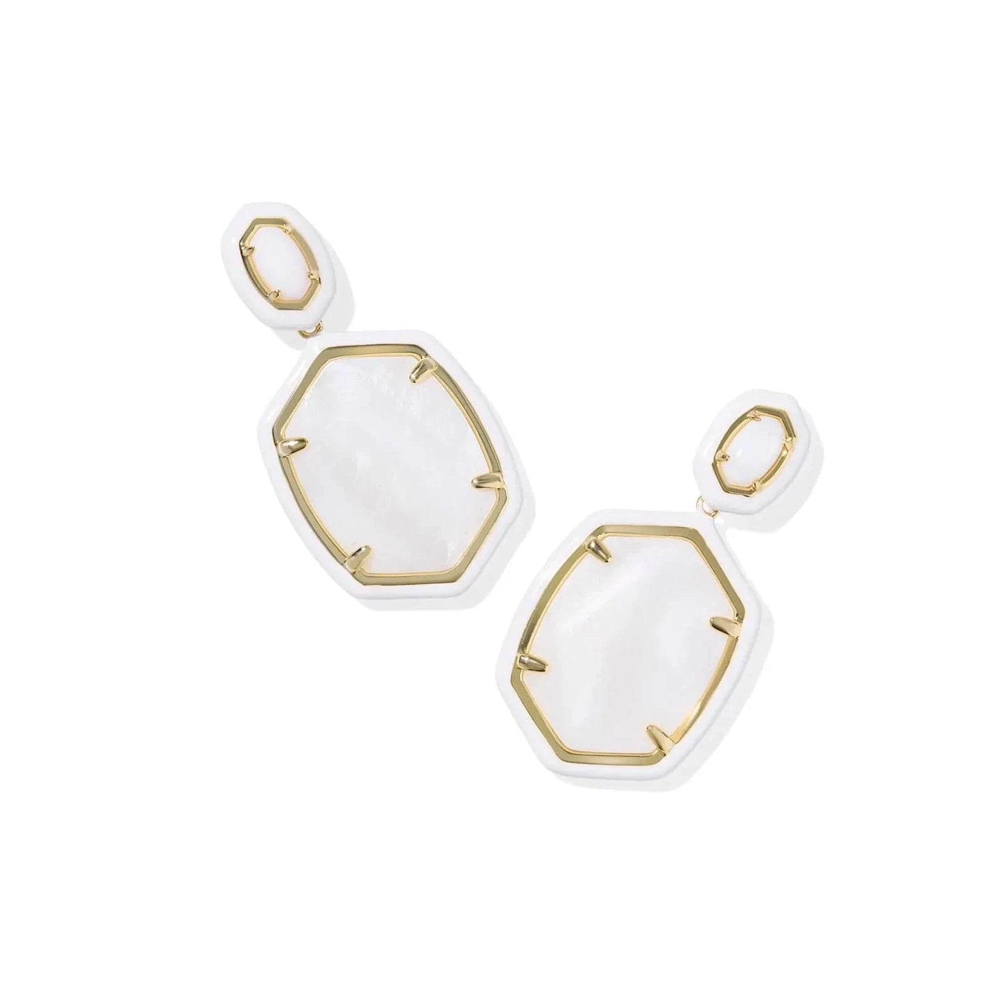 Kendra Scott Women - Accessories - Earrings Daphne Enamel Frame Gold Drop Earrings| Kendra Scott