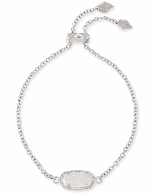 Kendra Scott Women - Accessories - Earrings Elaina Delicate Chain Bracelet Rhodium Iridescent Drusy | Kendra Scott