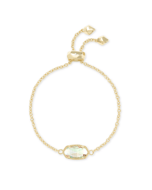 Kendra Scott Women - Accessories - Earrings Elaina Gold Adjustable Chain Bracelet in Dichroic Glass | Kendra Scott