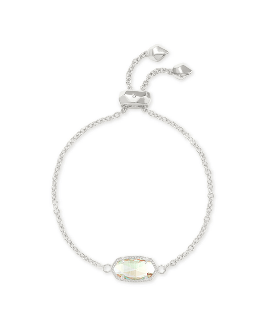 Kendra Scott Women - Accessories - Earrings Elaina Silver Adjustable Chain Bracelet in Dichroic Glass | Kendra Scott