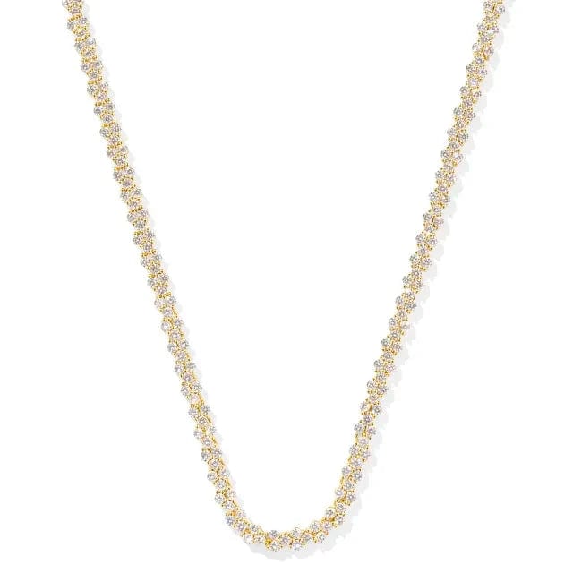 Kendra Scott Women - Accessories - Earrings Emery Gold Tennis Necklace in White Crystal | Kendra Scott