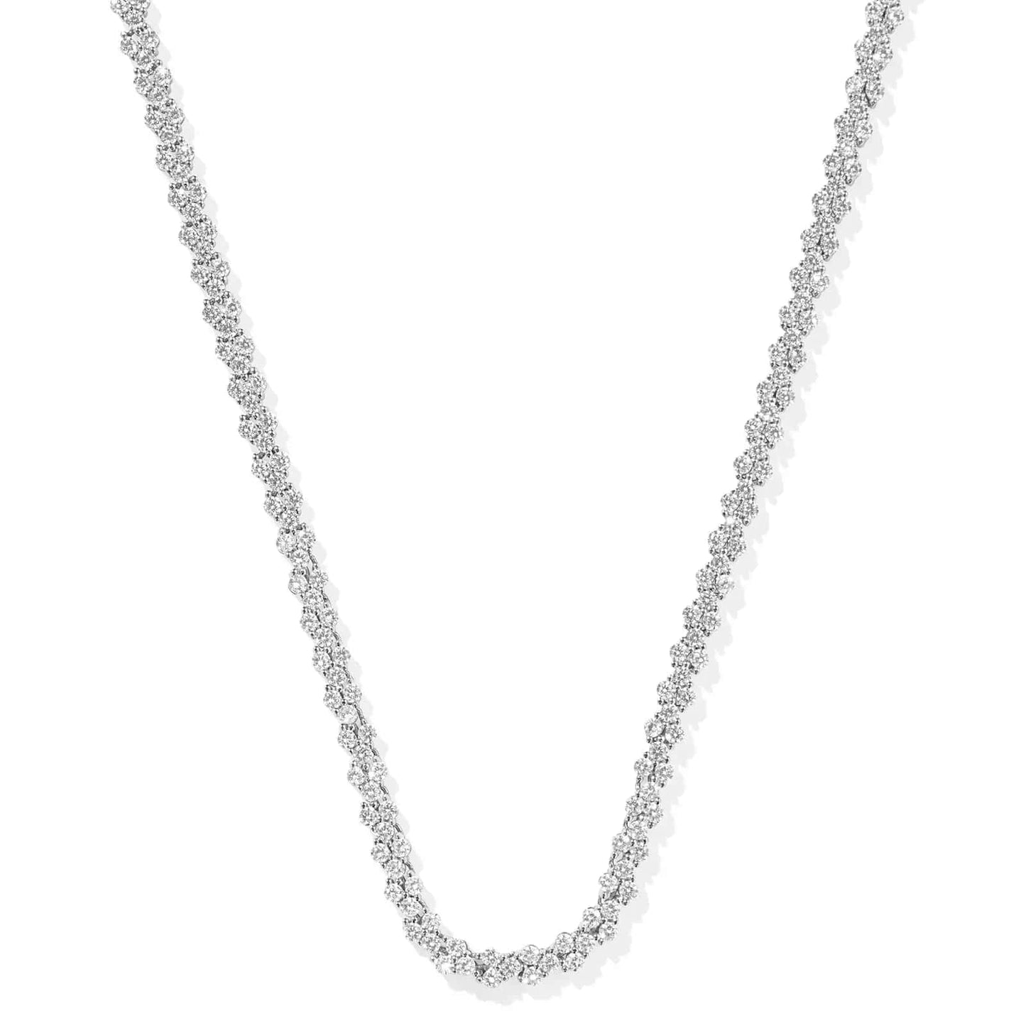 Kendra Scott Women - Accessories - Earrings Emery Silver Tennis Necklace in White Crystal | Kendra Scott