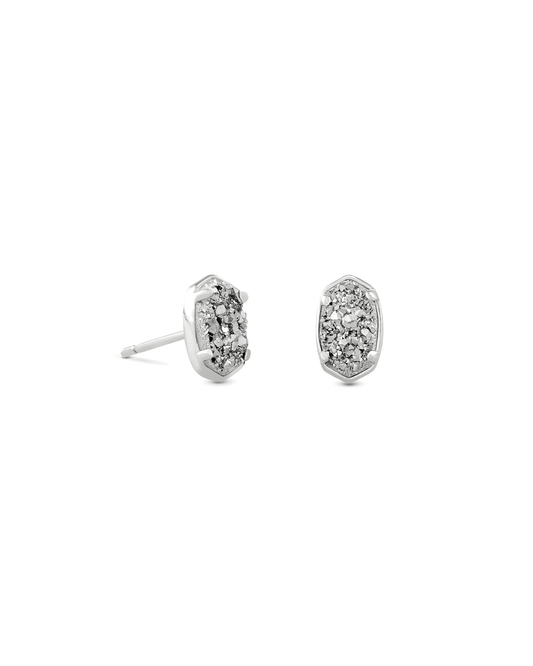 Kendra Scott Women - Accessories - Earrings Emilie Silver Stud Earrings in Platinum Drusy | Kendra Scott