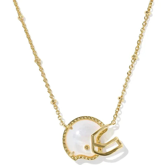 Kendra Scott Women - Accessories - Earrings Football Helmet Gold Short Pendant Necklace| Kendra Scott