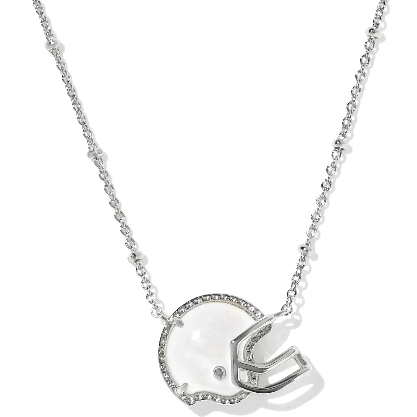 Kendra Scott Women - Accessories - Earrings Football Helmet Silver Short Pendant Necklace| Kendra Scott
