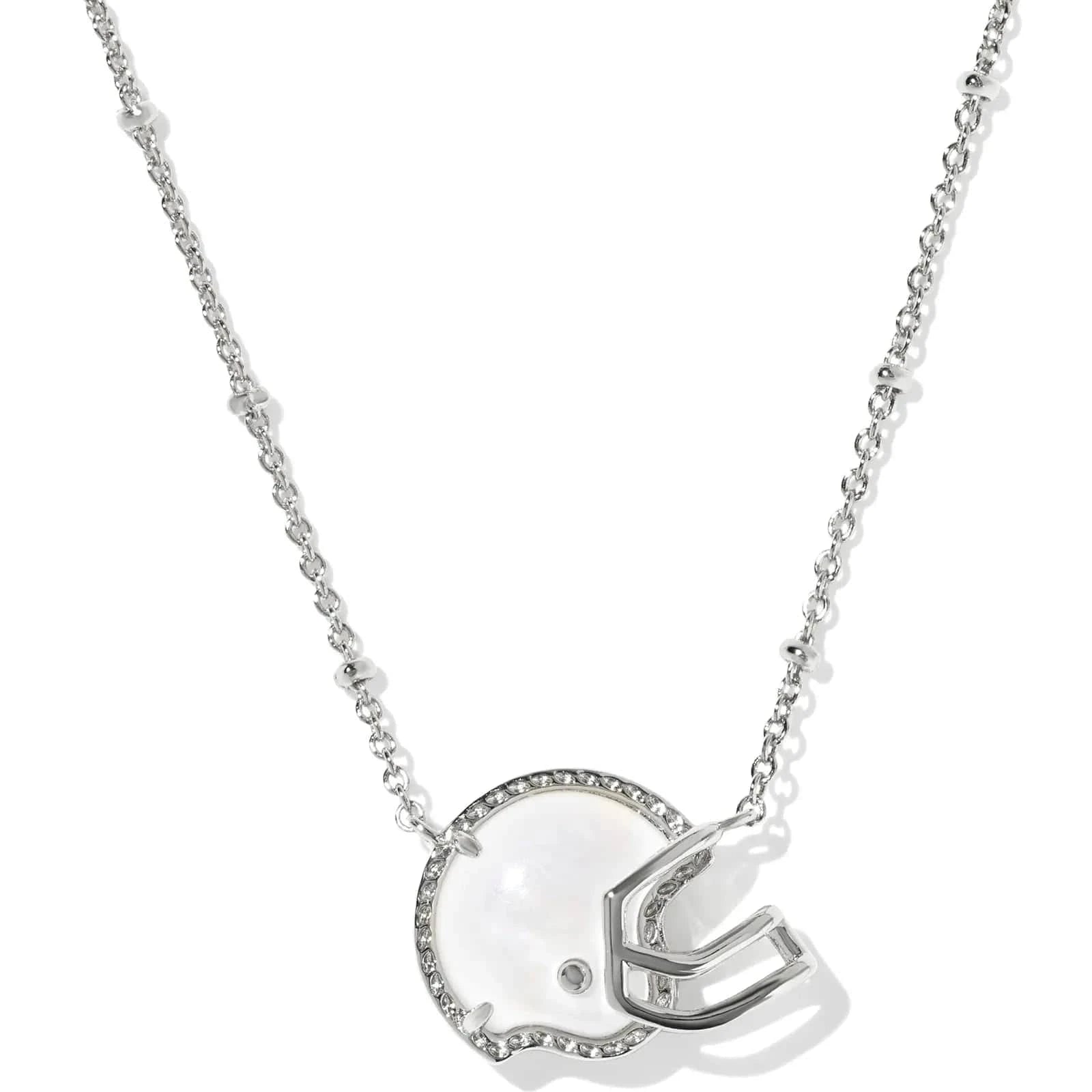 Kendra Scott Women - Accessories - Earrings Football Helmet Silver Short Pendant Necklace| Kendra Scott