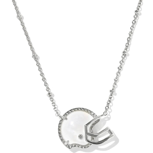 Kendra Scott Women - Accessories - Earrings Football Helmet Silver Short Pendant Necklace| Kendra Scott
