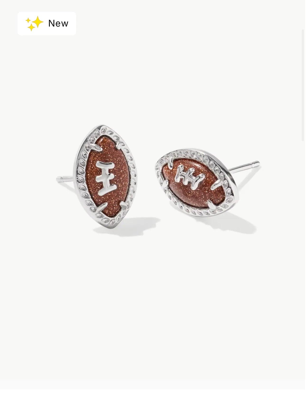 Kendra Scott Women - Accessories - Earrings Football Stud Ear RHOD Orange Goldstone | Kendra Scott