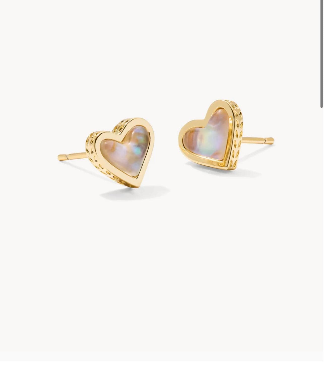 Kendra Scott Women - Accessories - Earrings FRMD Ari Heart  Stud Earring Gold Iridescent Abalone| Kendra Scott