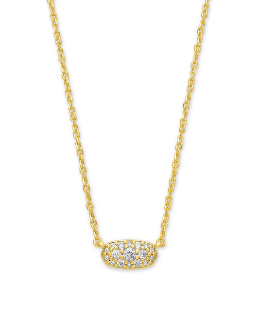 Kendra Scott Women - Accessories - Earrings Grayson Gold Pendant Necklace in White Crystal | Kendra Scott