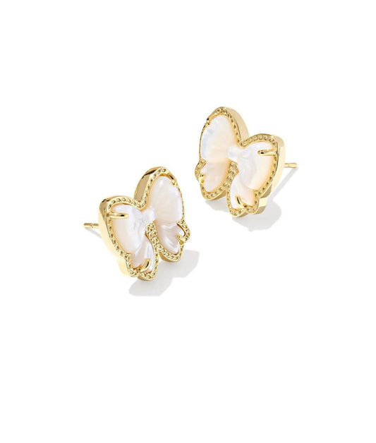Kendra Scott Women - Accessories - Earrings HALEY BOW EARRINGS- GOLD IVORY MOP| Kendra Scott