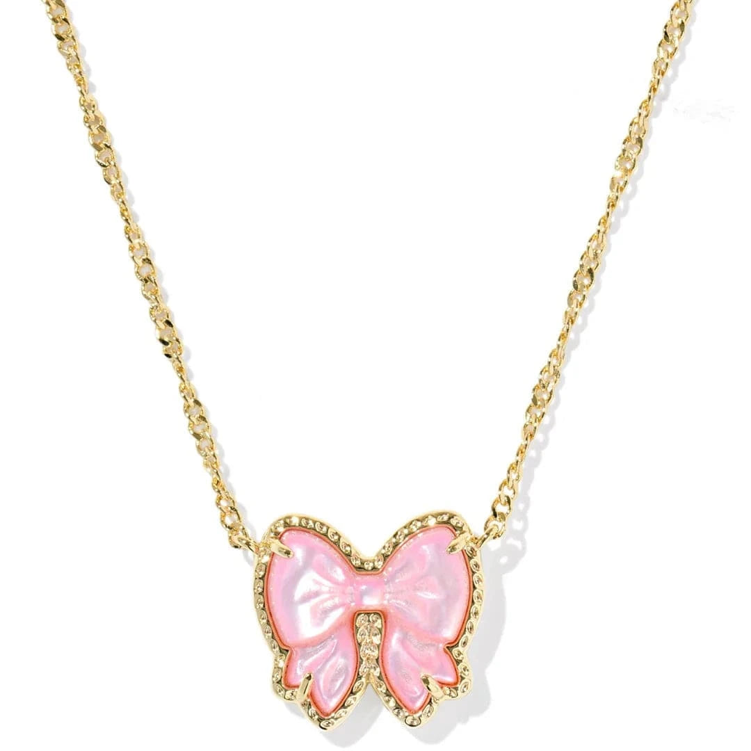 Kendra Scott Women - Accessories - Earrings HALEY BOW NECKLACE- GOLD BLUSH MOP| Kendra Scott