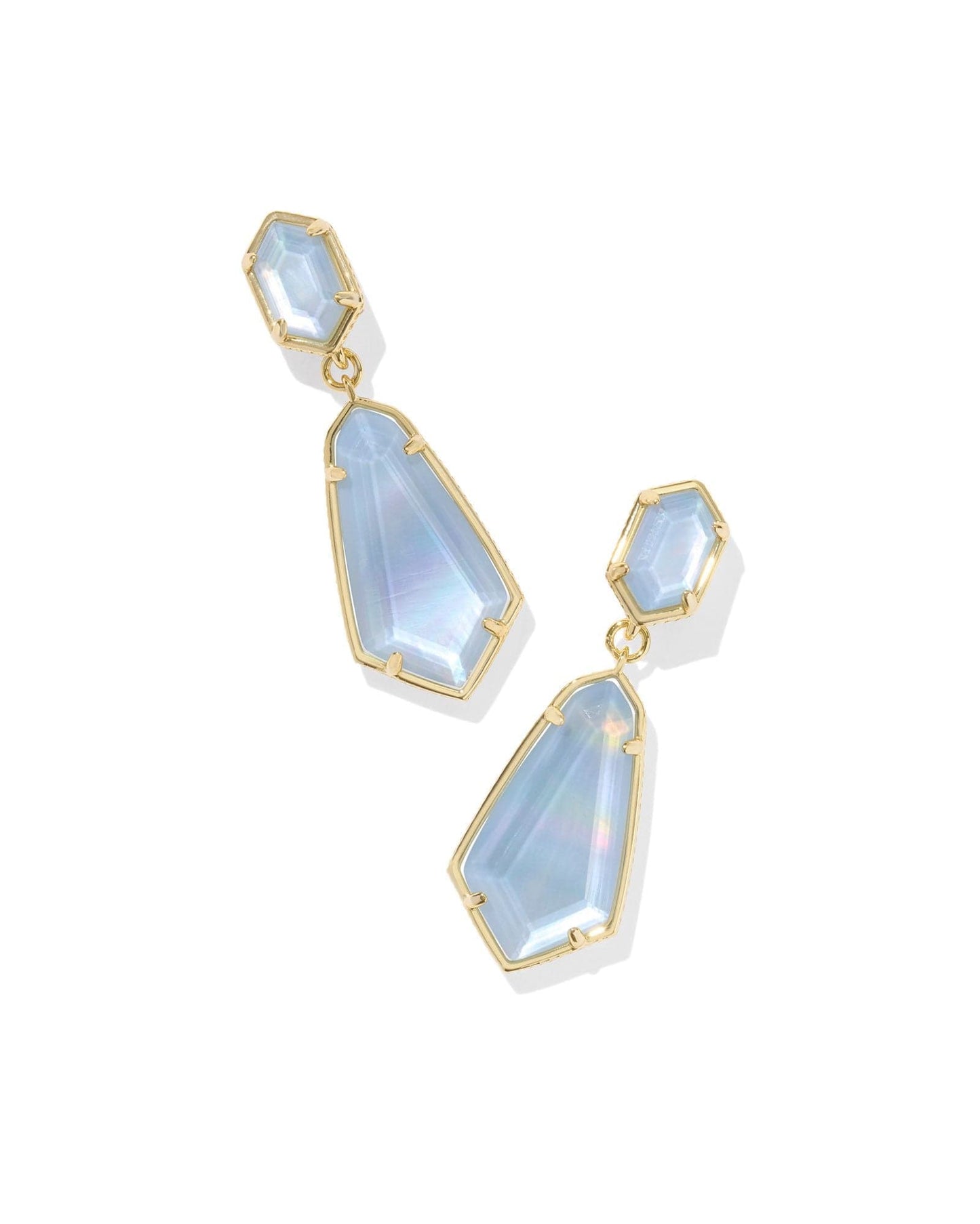 Kendra Scott Women - Accessories - Earrings HALLIE CONVERTIBLE DROP EARRINGS GOLD SKY BLUE MOTHER OF PEARL | Kendra Scott (Copy)