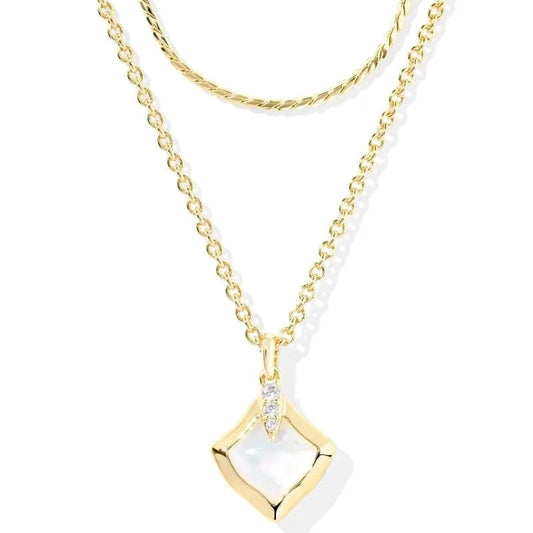 Kendra Scott Women - Accessories - Earrings Joelle Gold Multi Strand Necklace Gold Ivory MOP| Kendra Scott