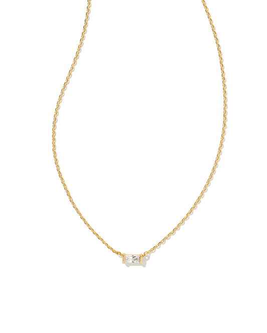 Kendra Scott Women - Accessories - Earrings Juliette Gold Pendant Necklace in White Crystal | Kendra Scott