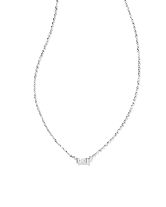 Kendra Scott Women - Accessories - Earrings Juliette Silver Pendant Necklace in White Crystal | Kendra Scott