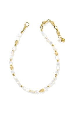 Kendra Scott Women - Accessories - Earrings MELODY BEADED STRAND NECKLACE GOLD IVORY MOTHER OF PEARL | Kendra Scott