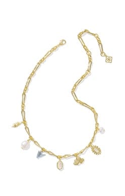 Kendra Scott Women - Accessories - Earrings MELODY CHARM NECKLACE GOLD NEUTRAL MIX | Kendra Scott