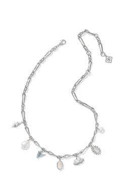 Kendra Scott Women - Accessories - Earrings MELODY CHARM NECKLACE SILVER NEUTRAL MIX | Kendra Scott