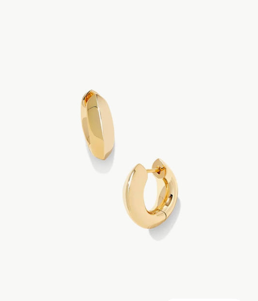 Kendra Scott Women - Accessories - Earrings Mikki MTL Huggie Earrings Gold Polished Metal | Kendra Scott