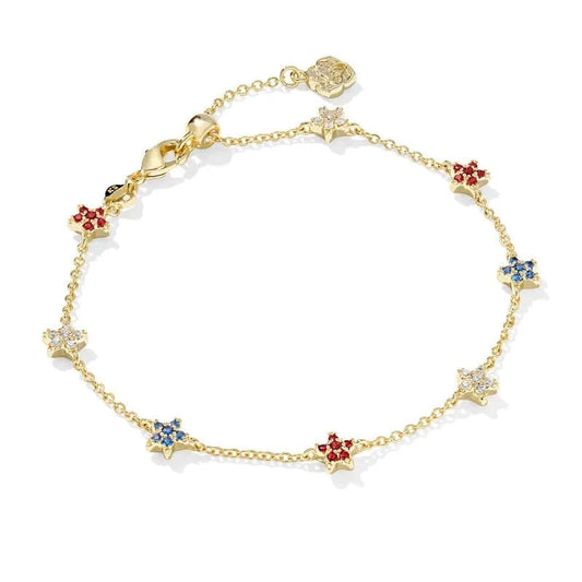 Kendra Scott Women - Accessories - Earrings Sierra Star Gold Crystal Delicate Chain Bracelet| Kendra Scott