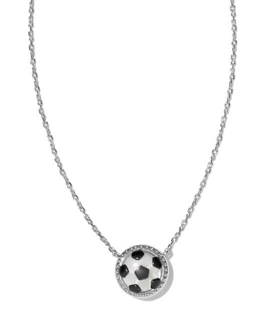 Kendra Scott Women - Accessories - Earrings Soccer Silver Short Pendant Necklace in Ivory Mother-of-Pearl | Kendra Scott