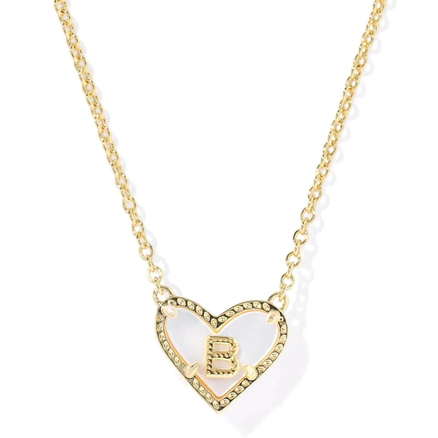 Kendra Scott Women - Accessories - Necklace Ari Heart Letter B Gold Short Pendant Necklace| Kendra Scott
