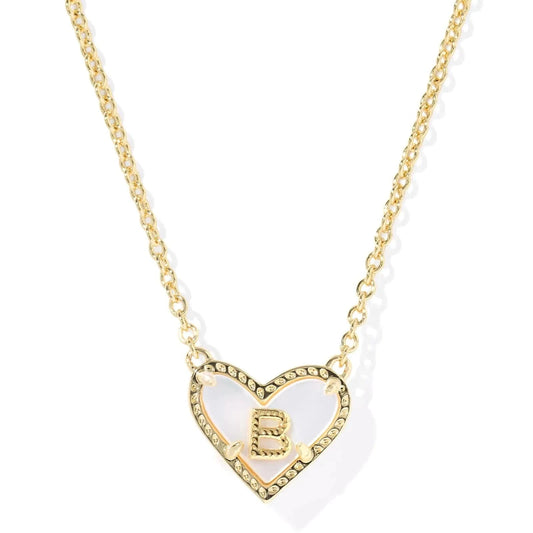 Kendra Scott Women - Accessories - Necklace Ari Heart Letter B Gold Short Pendant Necklace| Kendra Scott