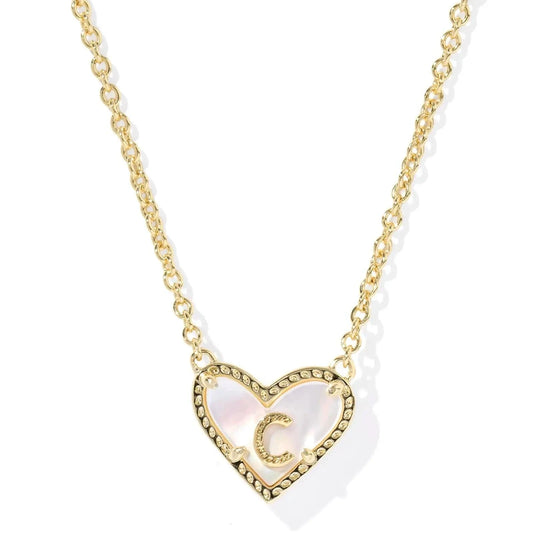 Kendra Scott Women - Accessories - Necklace Ari Heart Letter C Gold Short Pendant Necklace| Kendra Scott