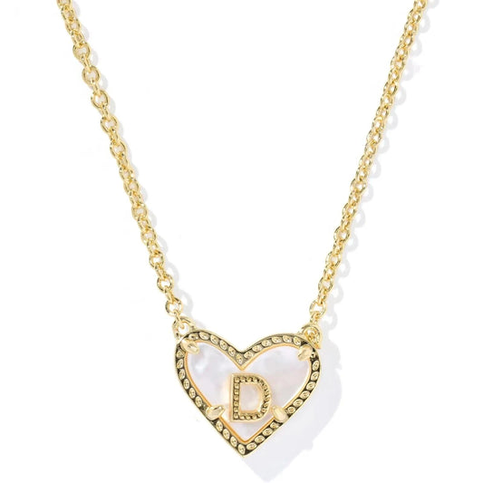 Kendra Scott Women - Accessories - Necklace Ari Heart Letter D Gold Short Pendant Necklace| Kendra Scott