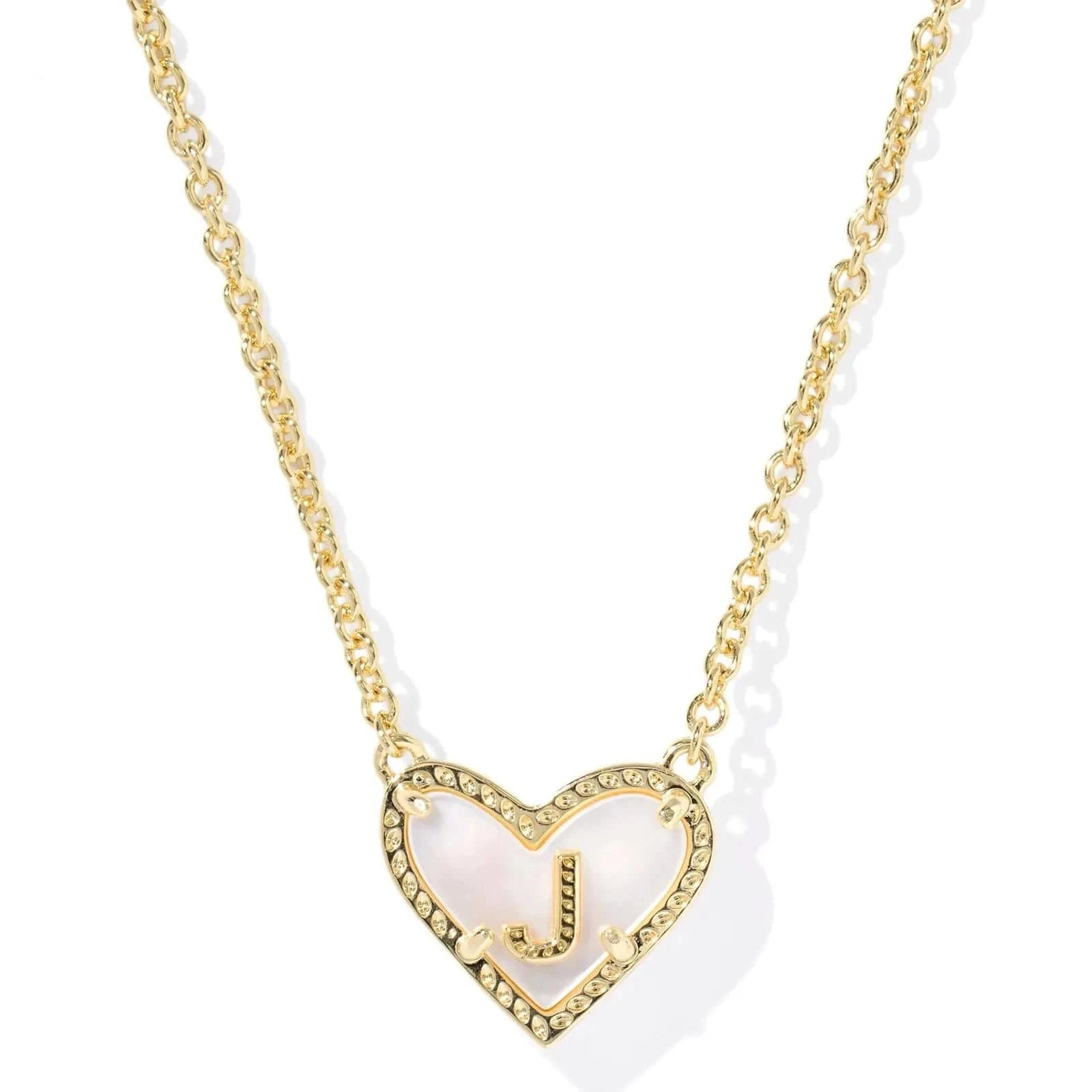 Kendra Scott Women - Accessories - Necklace Ari Heart Letter J Gold Short Pendant Necklace| Kendra Scott