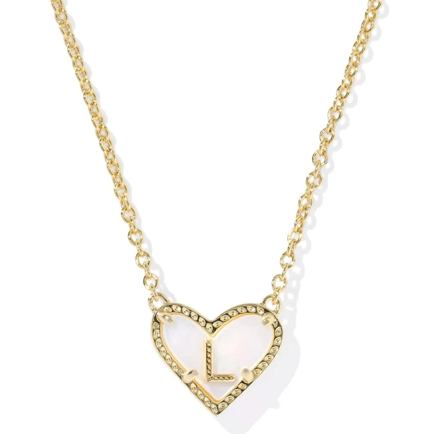 Kendra Scott Women - Accessories - Necklace Ari Heart Letter L Gold Short Pendant Necklace| Kendra Scott
