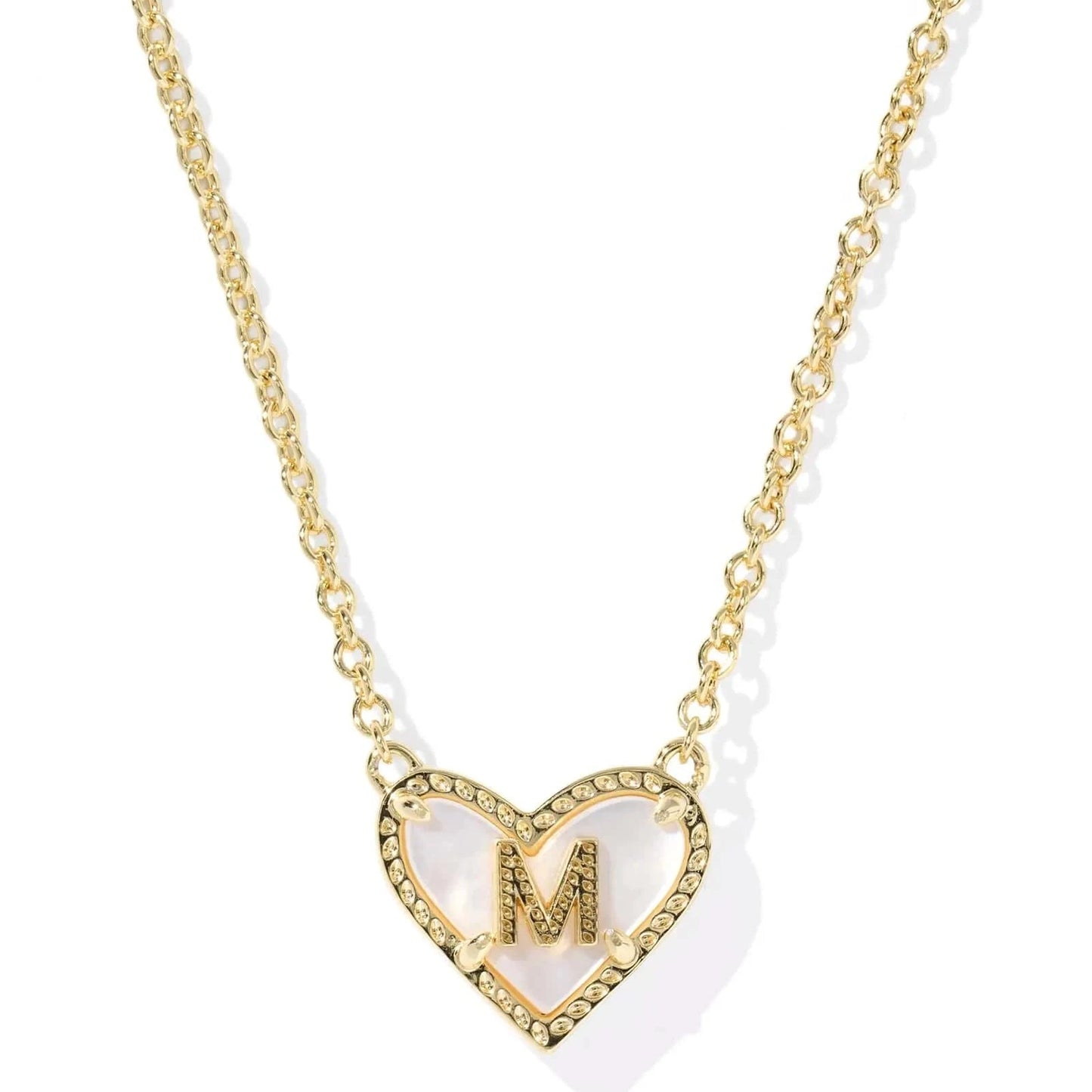 Kendra Scott Women - Accessories - Necklace Ari Heart Letter M Gold Short Pendant Necklace| Kendra Scott