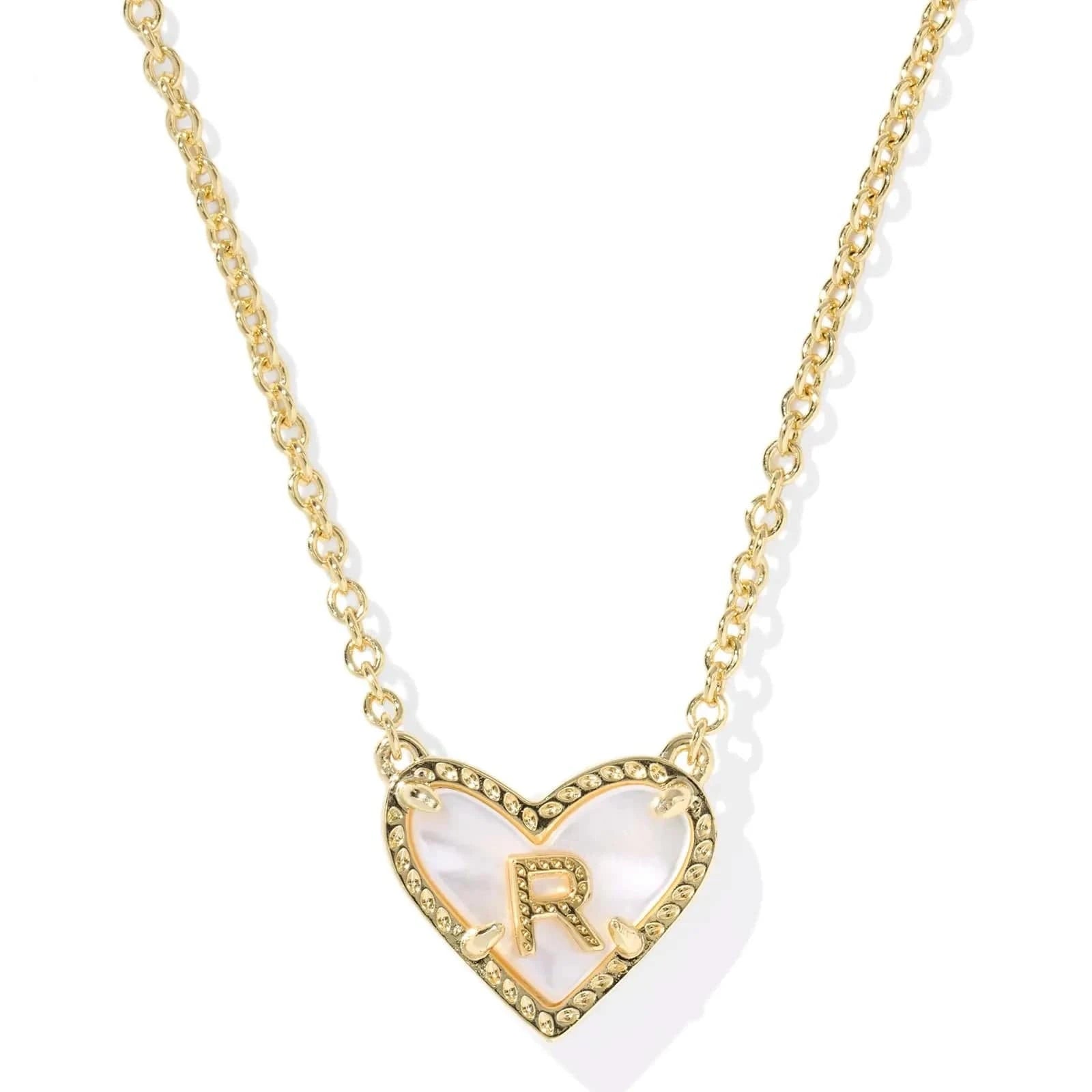 Kendra Scott Women - Accessories - Necklace Ari Heart Letter R Gold Short Pendant Necklace| Kendra Scott