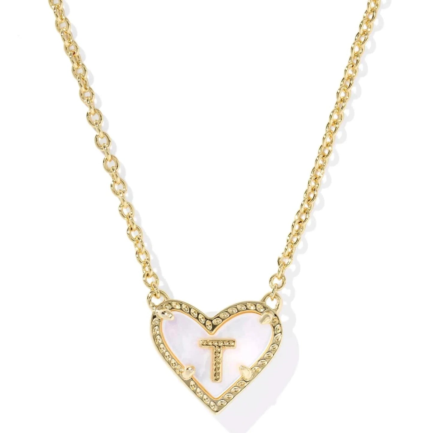 Kendra Scott Women - Accessories - Necklace Ari Heart Letter T Gold Short Pendant Necklace| Kendra Scott