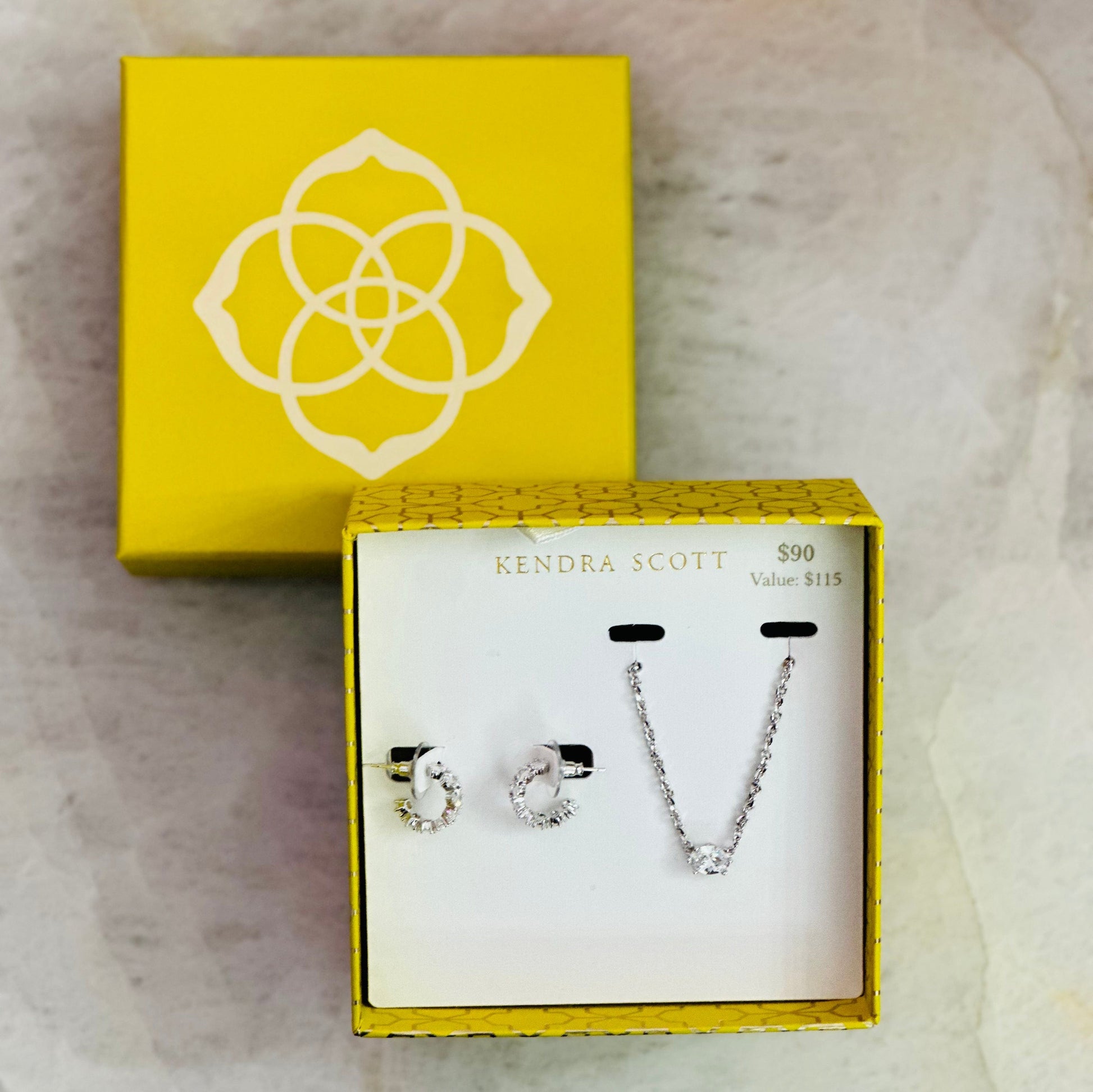 Kendra Scott Women - Accessories - Necklace Cailin Crystal Gift Set In Silver White Crystal | Kendra Scott