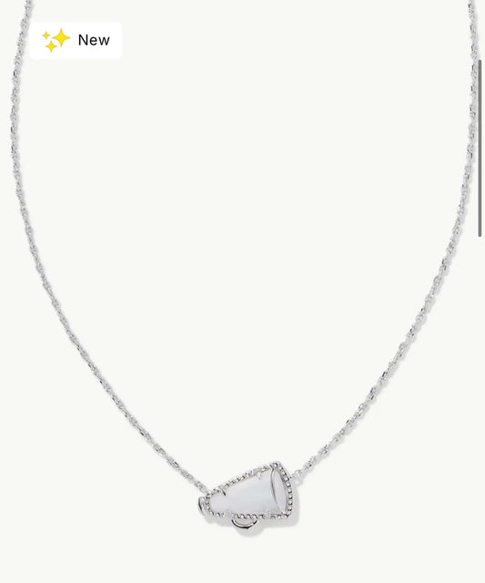 Kendra Scott Women - Accessories - Necklace Cheer Short PNDNT NCK RHOD White MOP | Kendra Scott