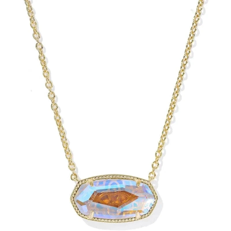 Kendra Scott Women - Accessories - Necklace Elisa Gold Dichroic Statement Short Pendant Necklace| Kendra Scott