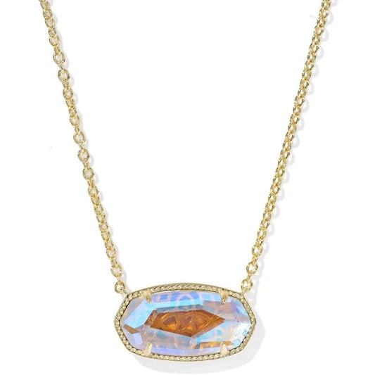 Kendra Scott Women - Accessories - Necklace Elisa Gold Dichroic Statement Short Pendant Necklace| Kendra Scott