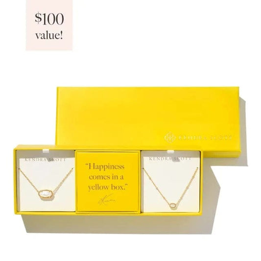 Kendra Scott Women - Accessories - Necklace Elisa Gold Gift Set of 2 in Ivory Mother-of-Pearl | Kendra Scott