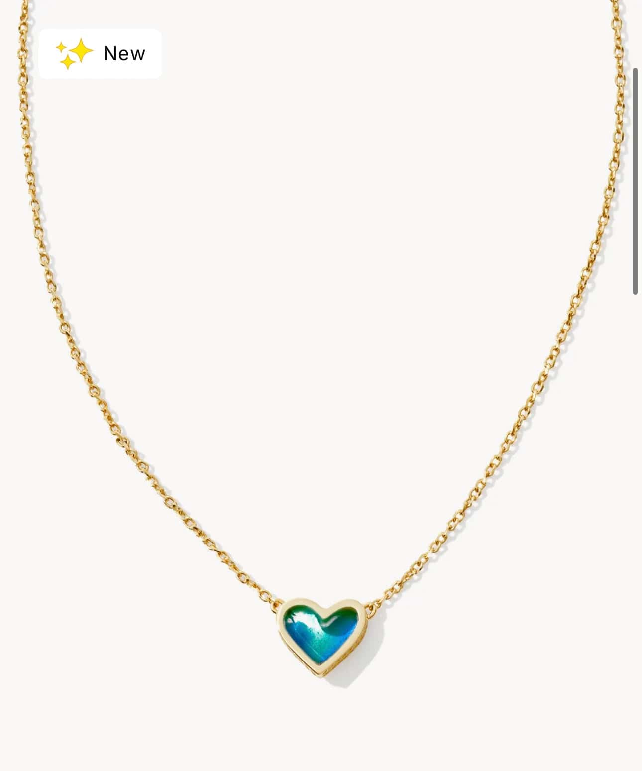 Kendra Scott Women - Accessories - Necklace FRMD Ari Heart PNDNT NCK Gold Mood Stone | Kendra Scott