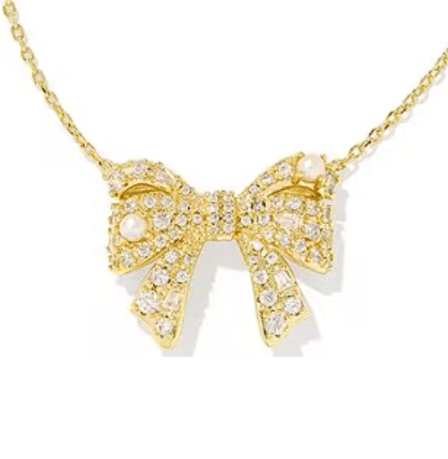 Kendra Scott Women - Accessories - Necklace Krista Bow Ashton Nck Set Gold/Pearl | Kendra Scott